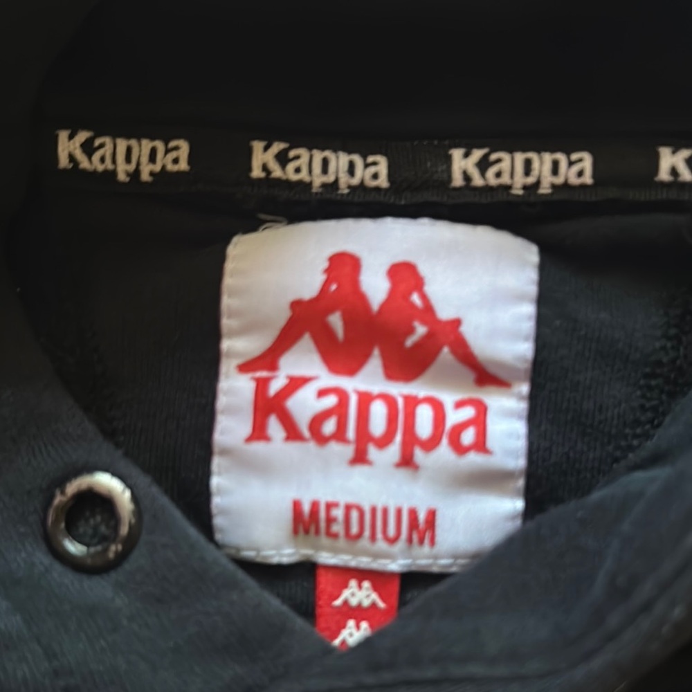 Kappa Black Hoodie with White Logo - Picture 3 of 3